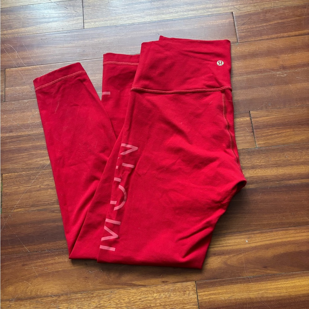 Red lululemon Leggings